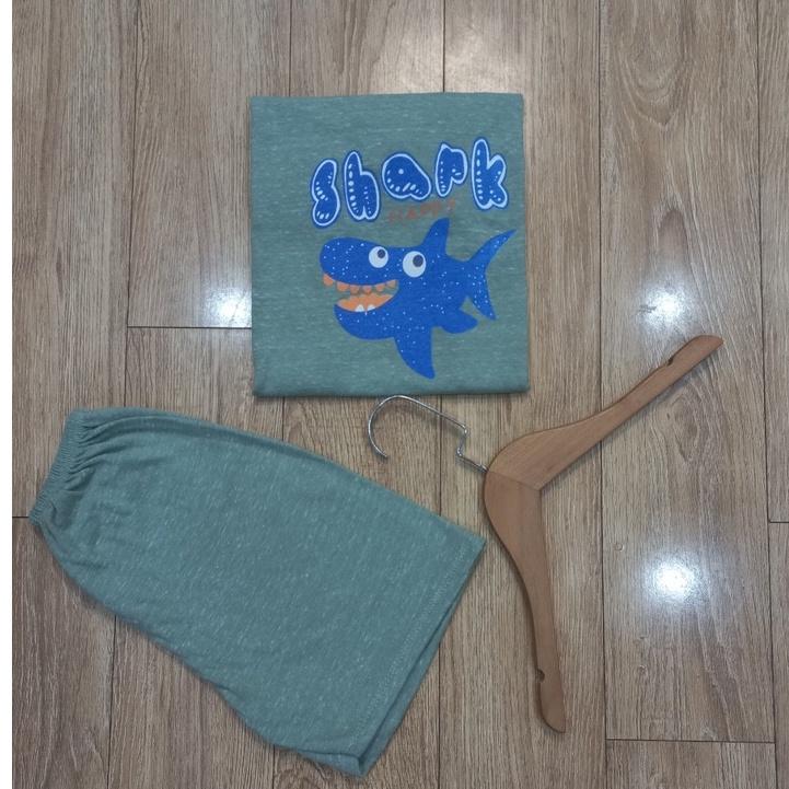 Bộ cộc tay in hình baby shark, hình ô tô cho bé trai Cizi.shop