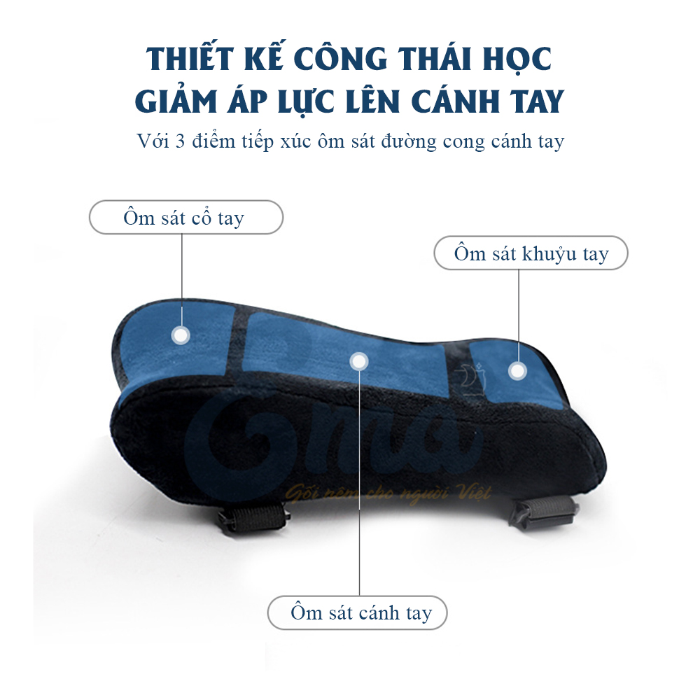 Bộ đệm kê tay ghế văn phòng EMA từ cao su non - thiết kế công thái học ôm trọn cánh tay