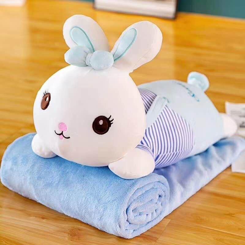 Bộ Chăn gối văn phòng gấu bông mèo xám siêu đáng yêu