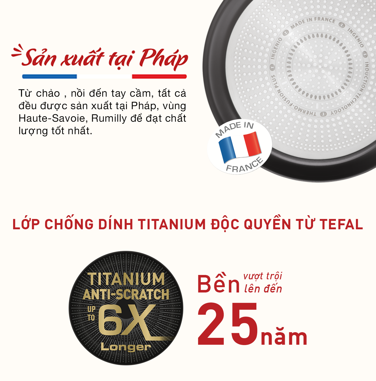 [Made in France] Nồi cán rời Tefal Ingenio Unlimited 18cm - Hàng chính hãng