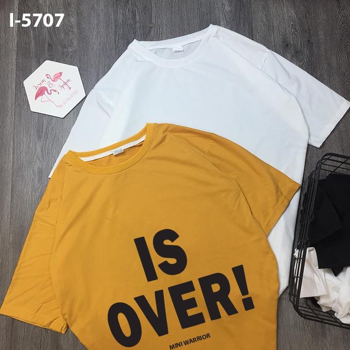 Áo Thun Nam In Chữ IS OVER đơn giản