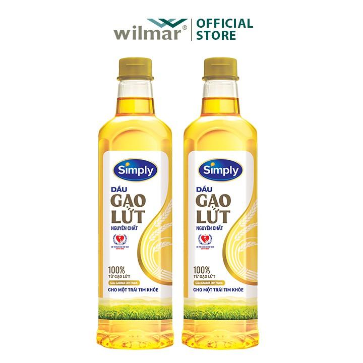 [Combo 2 chai] Dầu Gạo Lứt Simply 1L