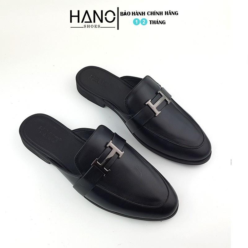 HANO - Giày Sục Nam Da Pu Khóa chữ H Trẻ Trung Trẻ Trung Chuẩn Xịn Êm chân S1167