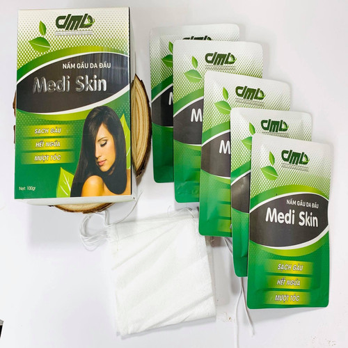 Hỗ trợ trị nấm da đầu Medi Skin Gội Thảo Dược Ngăn Ngừa Nấm Da Đầu Sạch Gàu Hiệu Quả 100gr