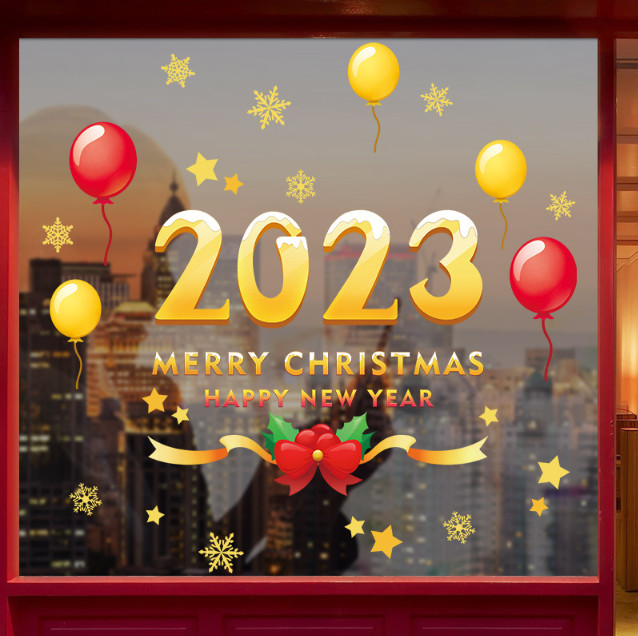 Decal trang trí noel hít tĩnh điện - Năm 2023 hiện đại mới