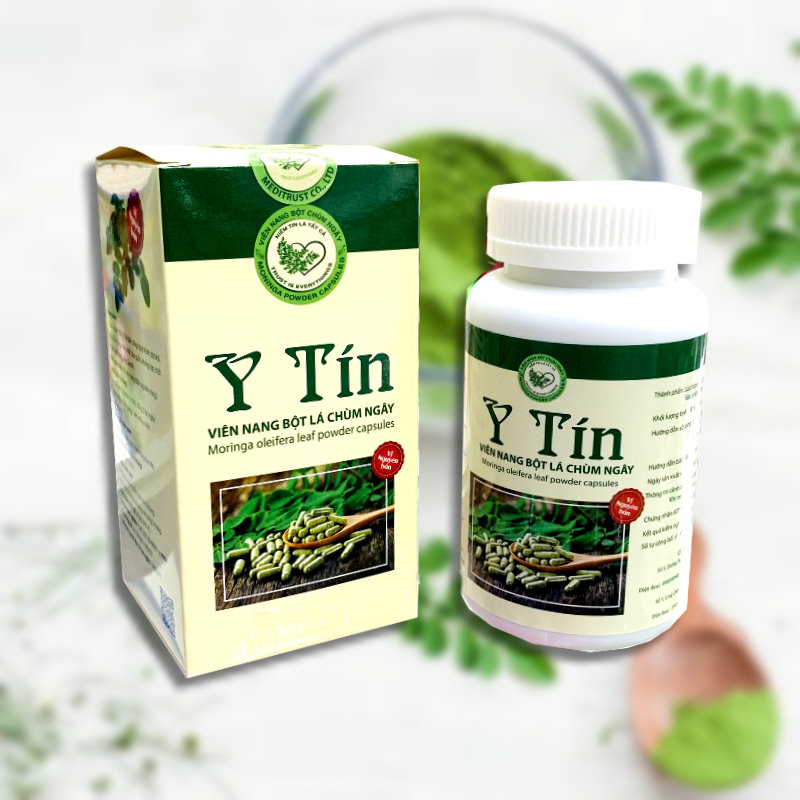 Bột Lá Chùm Ngây Viên Nang Vị Nguyên Bản Y Tín (150 viên) - Hàng Chính Hãng