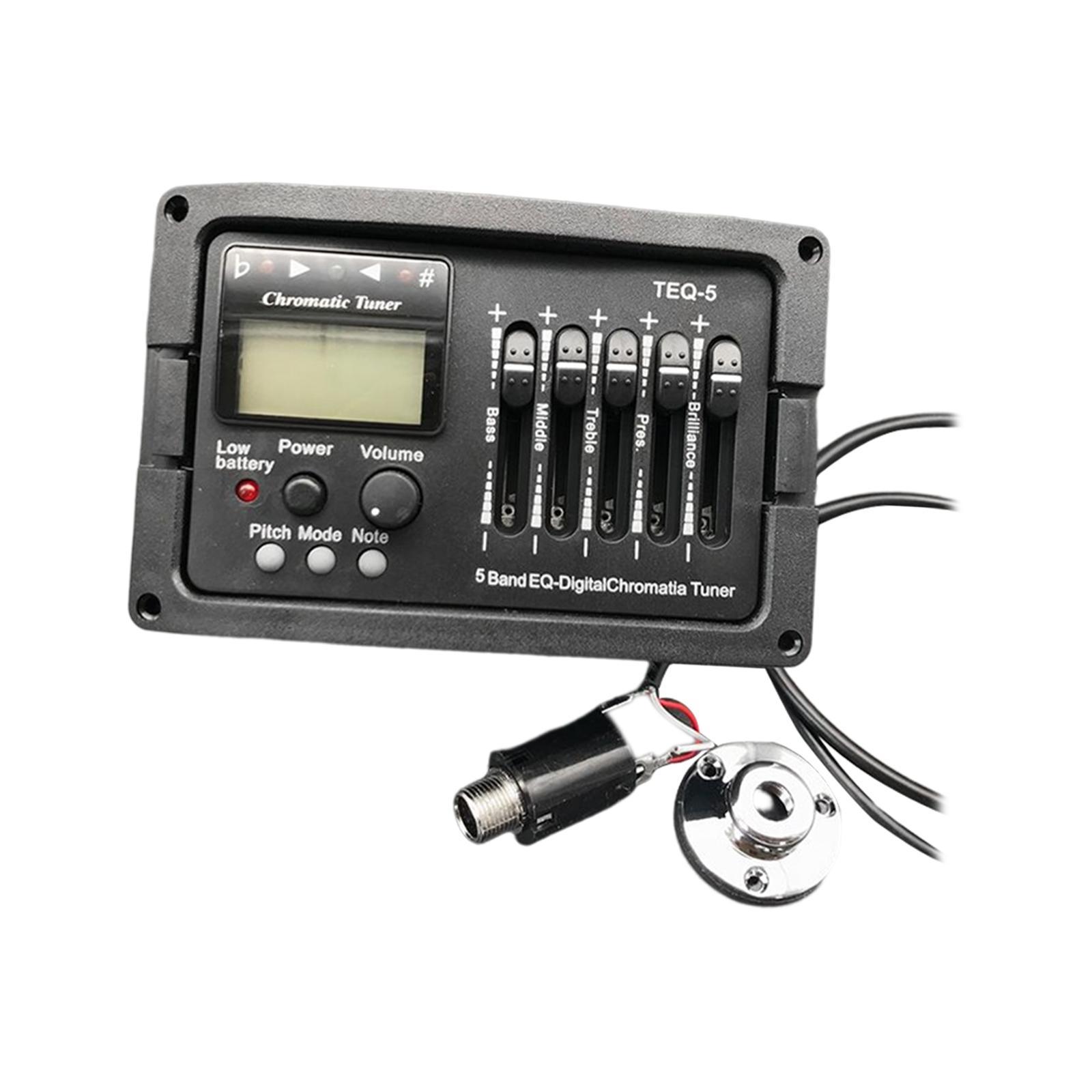 Digital 5 Band Chromatic Tuner Acoustic Guitar Amplifier