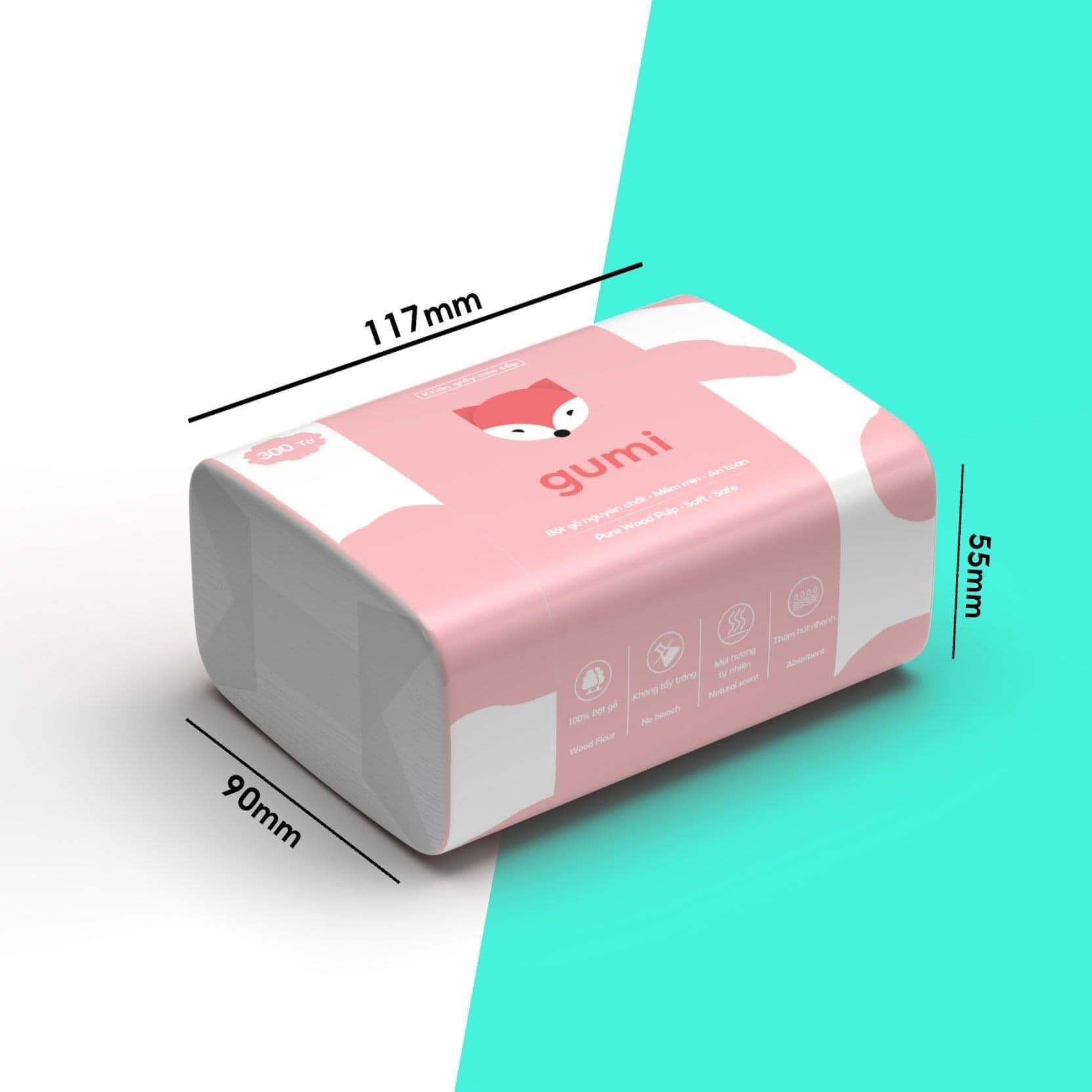 THÙNG 30 GÓI, BỊCH 10 GÓI GIẤY ĂN RÚT GUMI 3 LỚP CAO CẤP