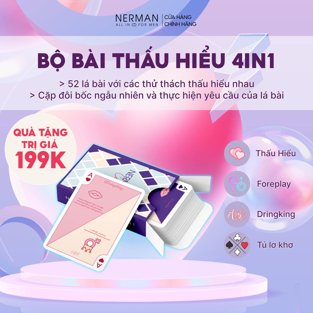 Combo lịch lãm Nerman - Sữa tắm gội Gentleman 3in1 hương nước hoa cao cấp 350ml