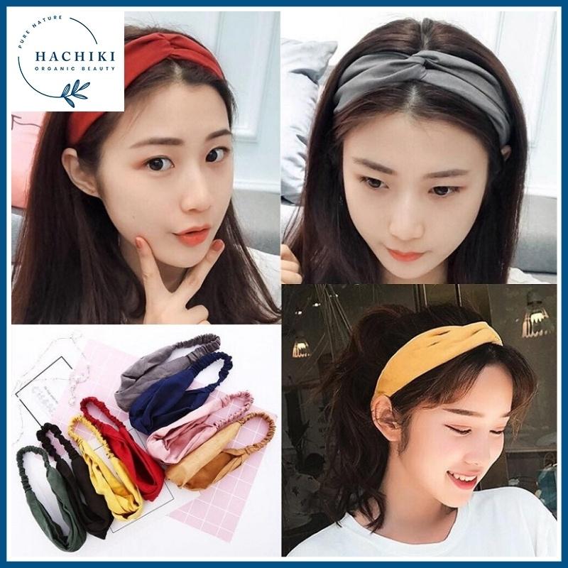 Phụ kiện tóc băng đô HACHIKI turban nữ trơn chất liệu nhung dạ thời trang Hàn Quốc dễ thương TURBAN