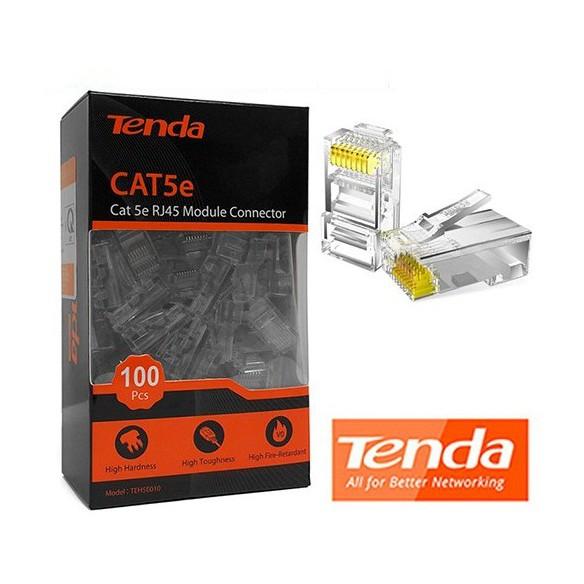 Đầu RJ45 CAT5e Ten da TEH5E010 Hộp 100 Hạt - Hàng chính hãng