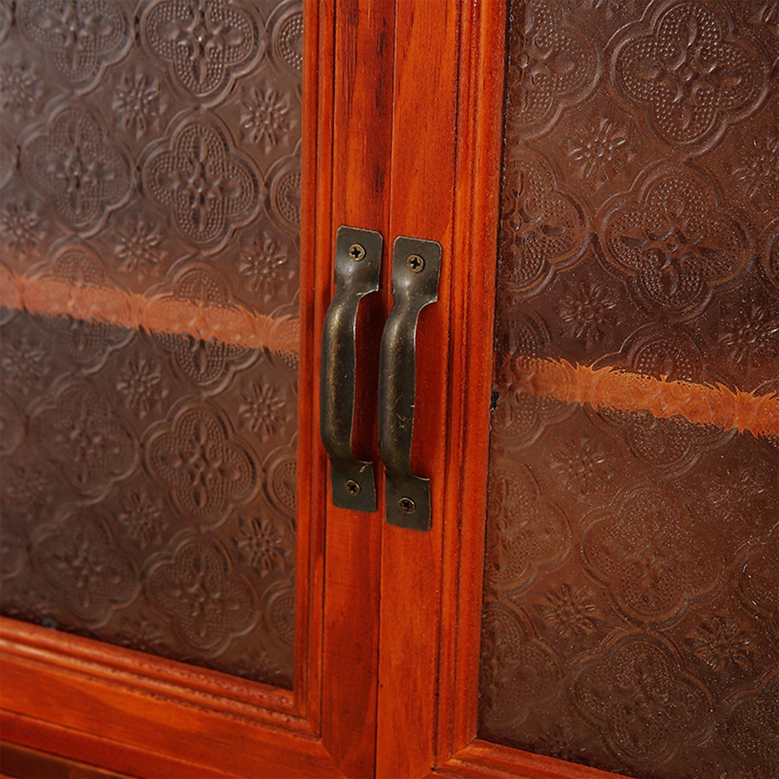 Wood Storage Cabinet Action Figures Display Shelf 2 Tiers Multipurpose Desktop Display Rack Shelf for Pantry Mugs Action Figures Cups