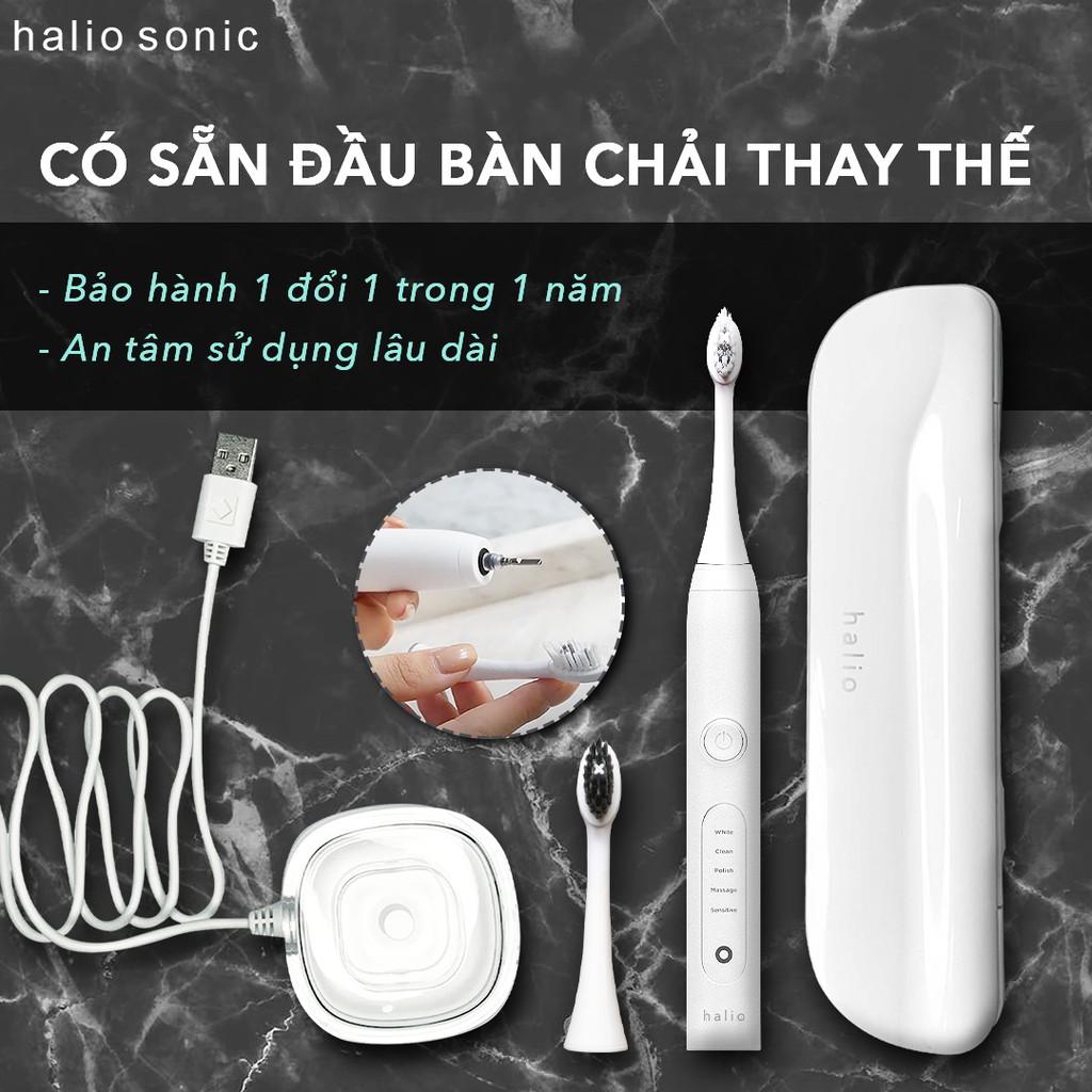 Bàn Chải Điện Halio Sonic Whitening Toothbrush Pro - Màu White Kèm Hộp Đựng