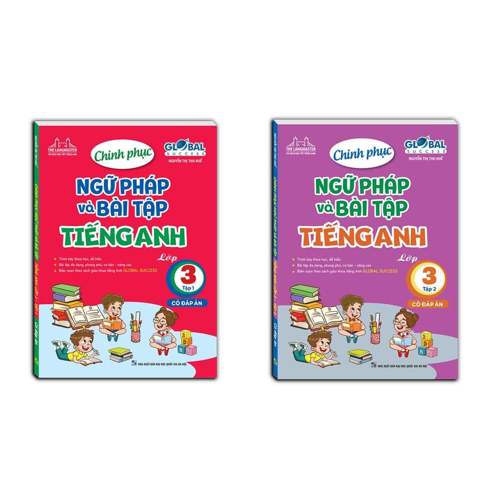 Sách - Combo Chinh phục ngữ pháp và bài tập tiếng anh lớp 3 tập 1+2 GLOBAL SUCCESS