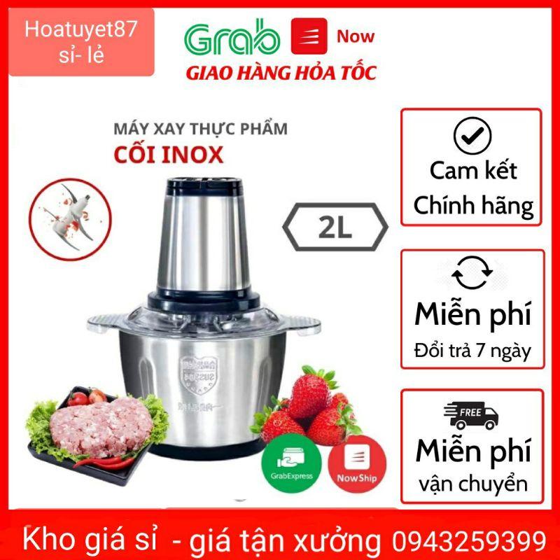 Máy xay thịt cối inox 304 sáng bóng dung tích 2 lít