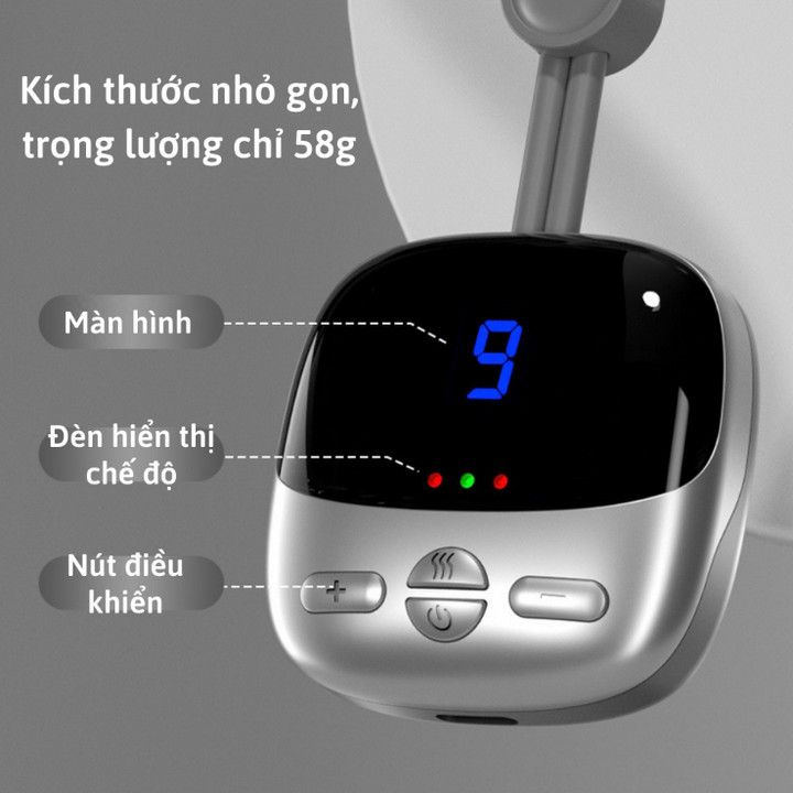 Dây Đeo Massage Đa Năng 2 Đầu Xung Điện Kép Với 9 Cường Độ Rung Hỗ Trợ Giảm Đau - Home and Garden
