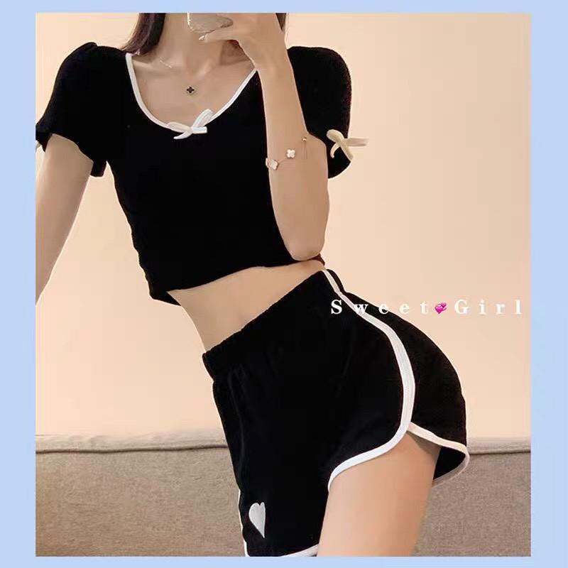 Quần Nữ Viền Trái Tim - Rere.Store - Short đùi trẻ trung năng động, cá tính Ulzzang