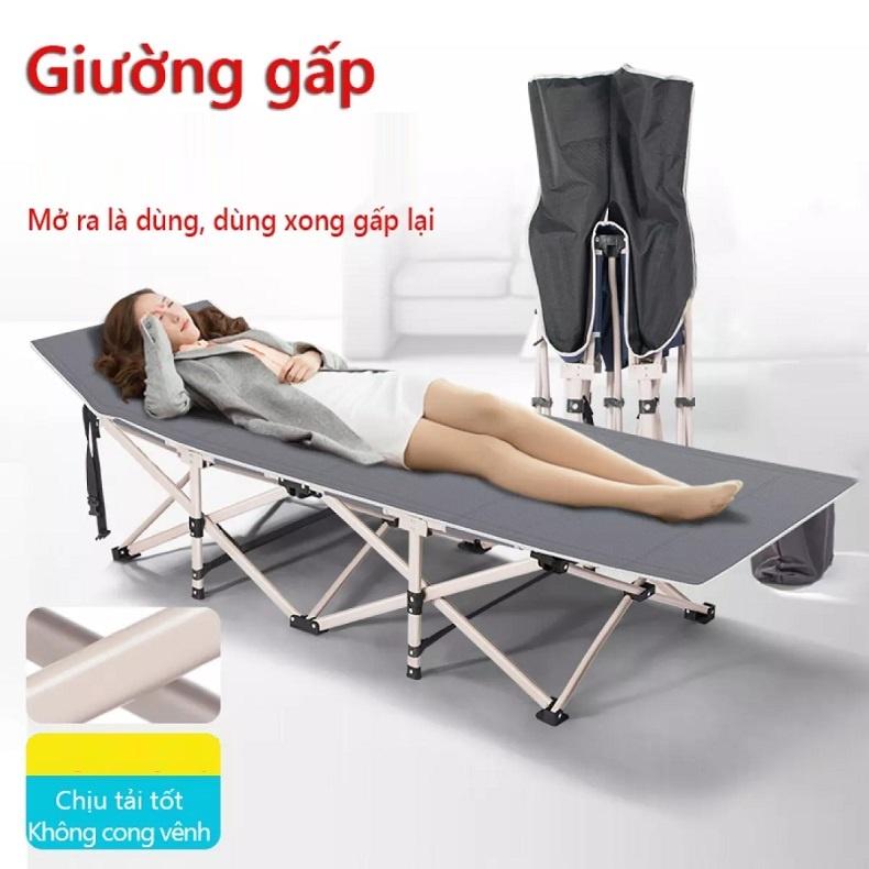 Giường xếp văn phòng ngủ trưa gấp gọn kích thước 67x180cm, giường gấp gọn nghỉ trưa tiện lợi cao cấp - Có Ảnh Thật