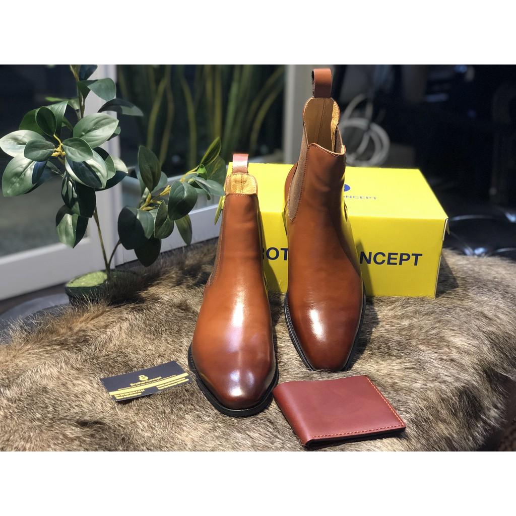 Giày Tây Alexander Chelsea boots Nâu