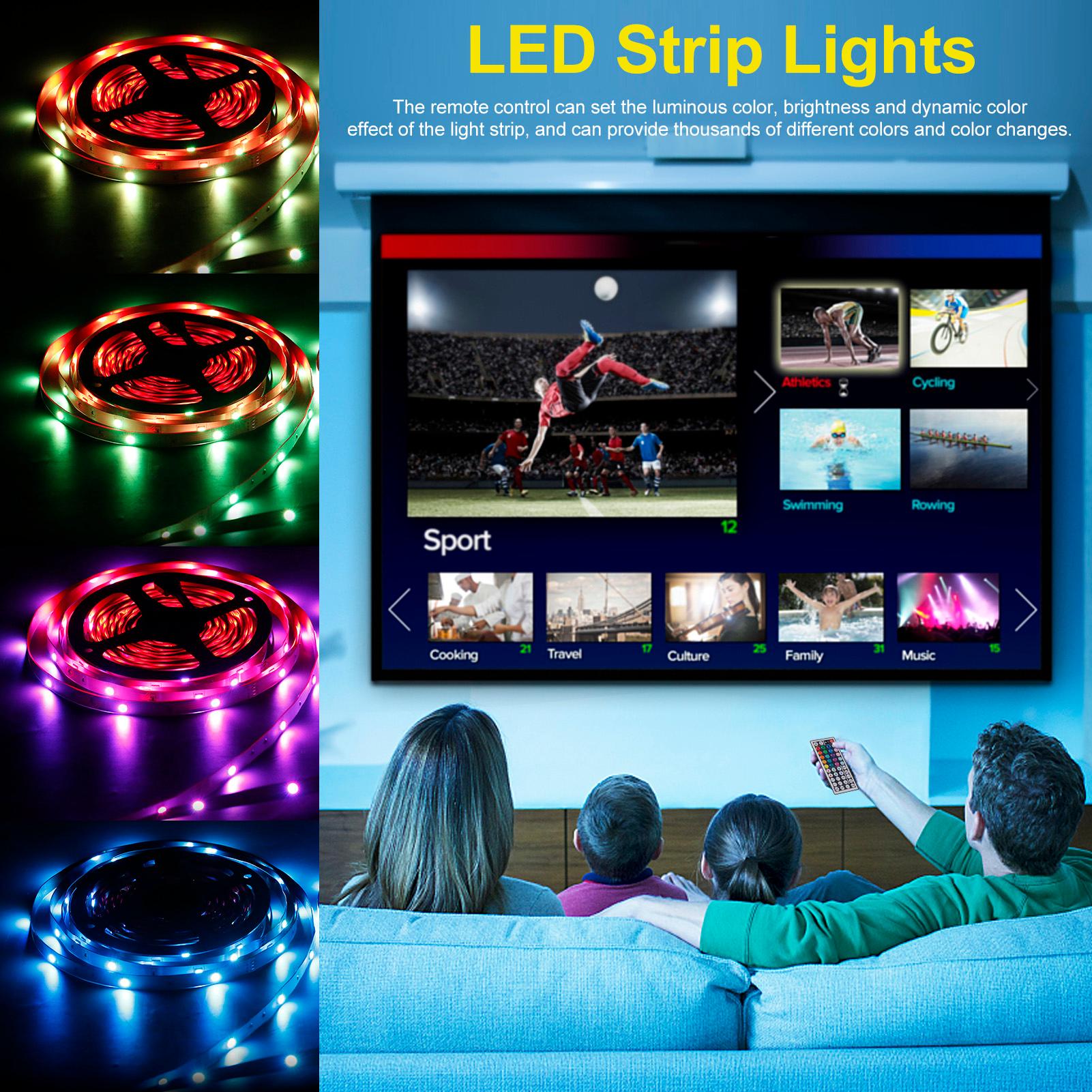 Cuộn đèn LED đổi màu 65.6ft RGB 5050 có điều khiển từ xa cho gia đình