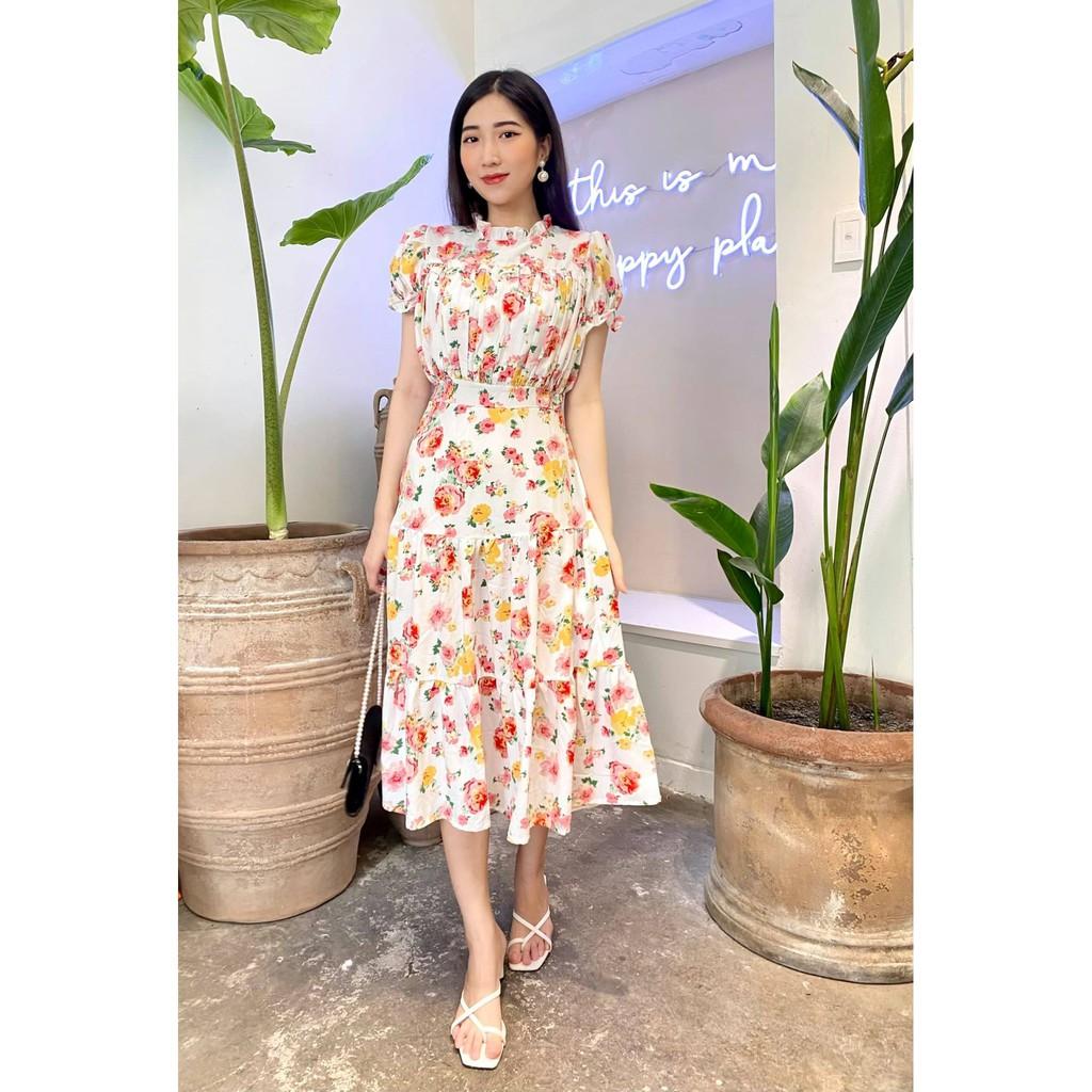 Đầm Th03 Hoa Nhí Trắng