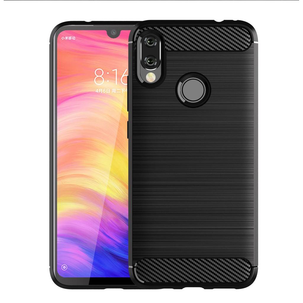 Ốp lưng cho Xiaomi Redmi Note 7 Pro dẻo Carbon phay xước chống sốc chống vân tay
