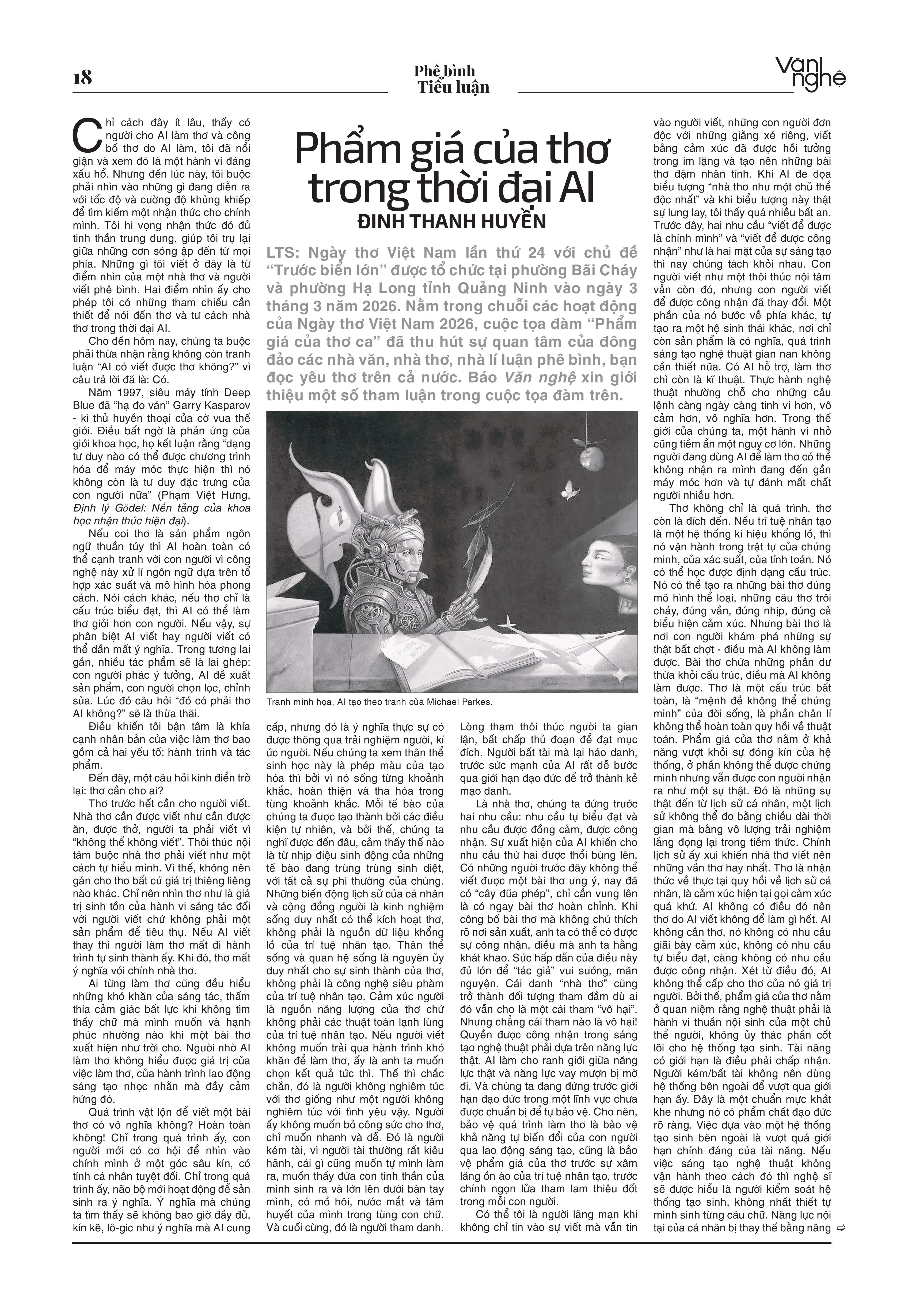 BÁO VĂN NGHỆ – Số 10 – Ra ngày 7/3/2026 Năm thứ 79