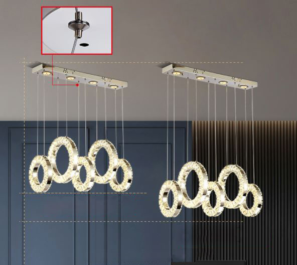 Đèn thả SAINT pha lê cao cấp trang trí nhà cửa sang trọng, hiện đại .