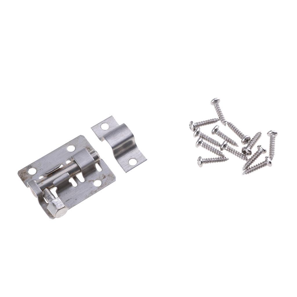 Durable Stainless Steel Door Latch Security Lock Bolt With Screws Hardware Kits