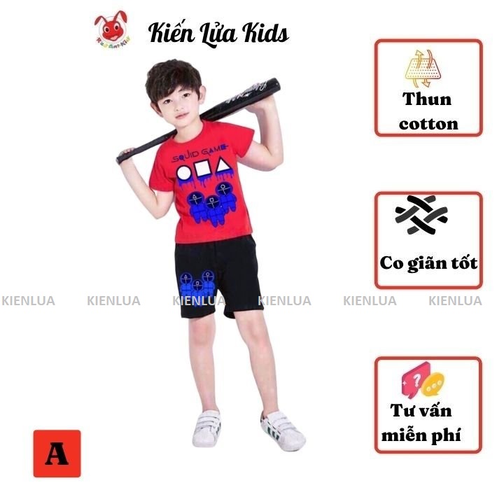 Quần áo trẻ em béo phì bé trai Quid Games từ 23-60kg - chất thun cotton 4 chiều