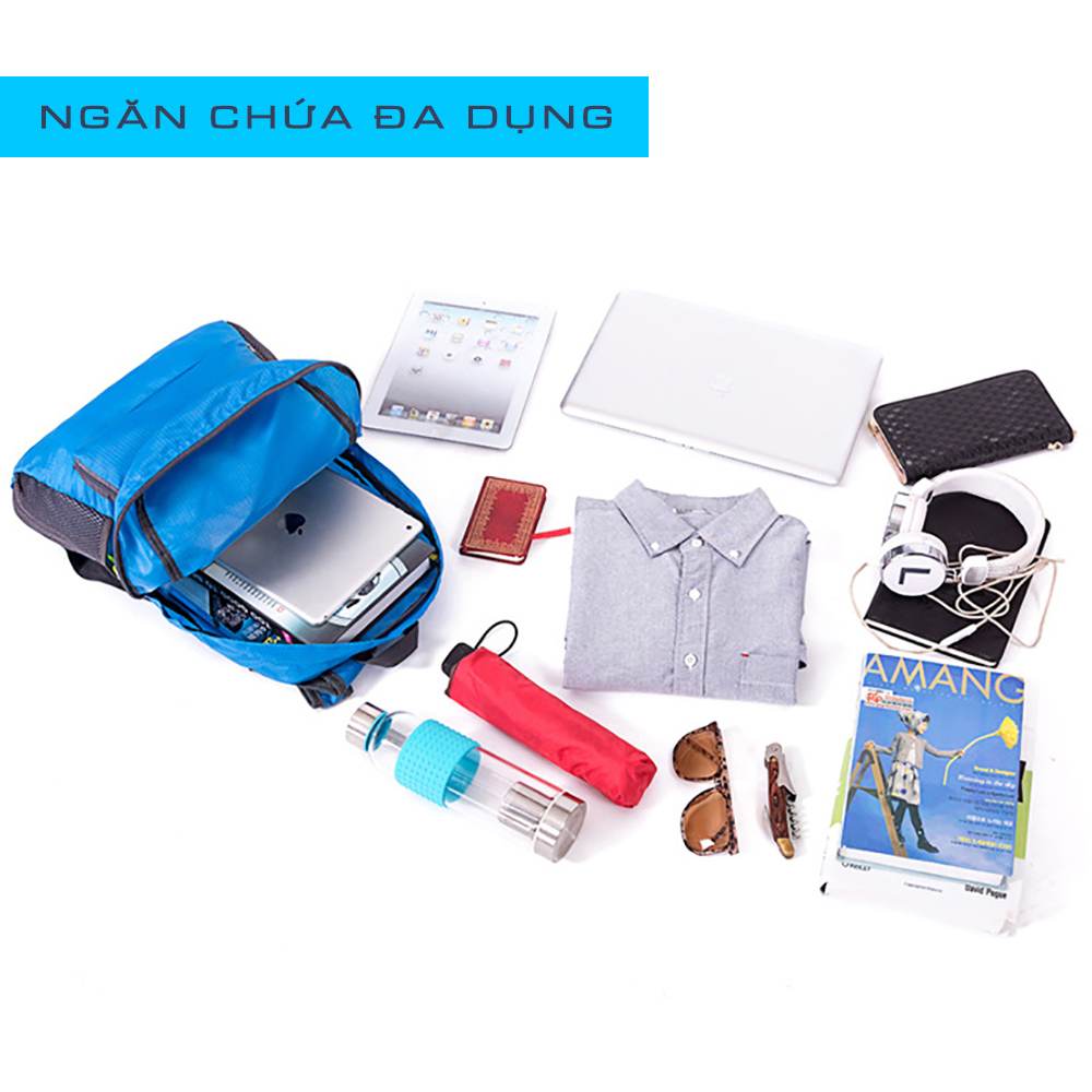 Balo du lịch unisex xếp gọn đa năng, chống thấm BZB003