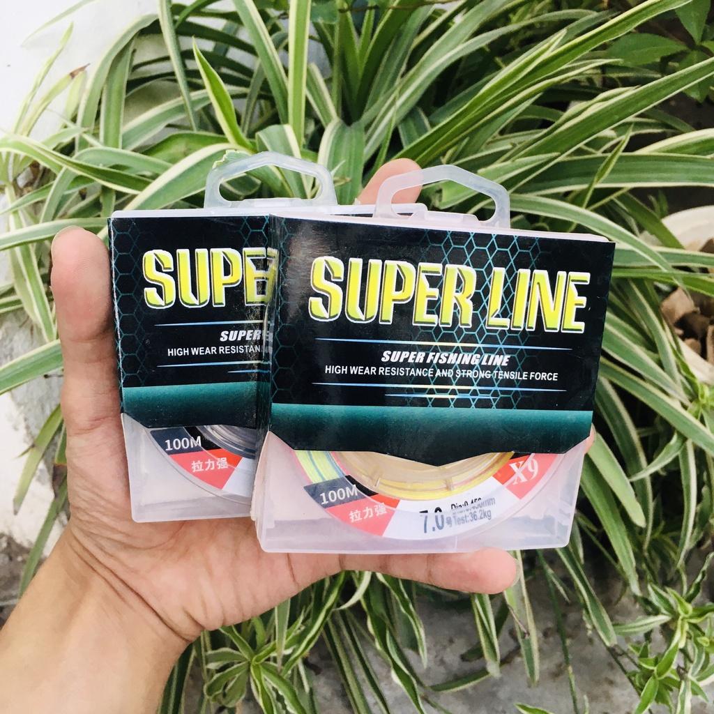 Dây dù câu cá PE x9 Super line 100m siêu bền, tải tốt phukiencaulure25 dây dù pe câu lure