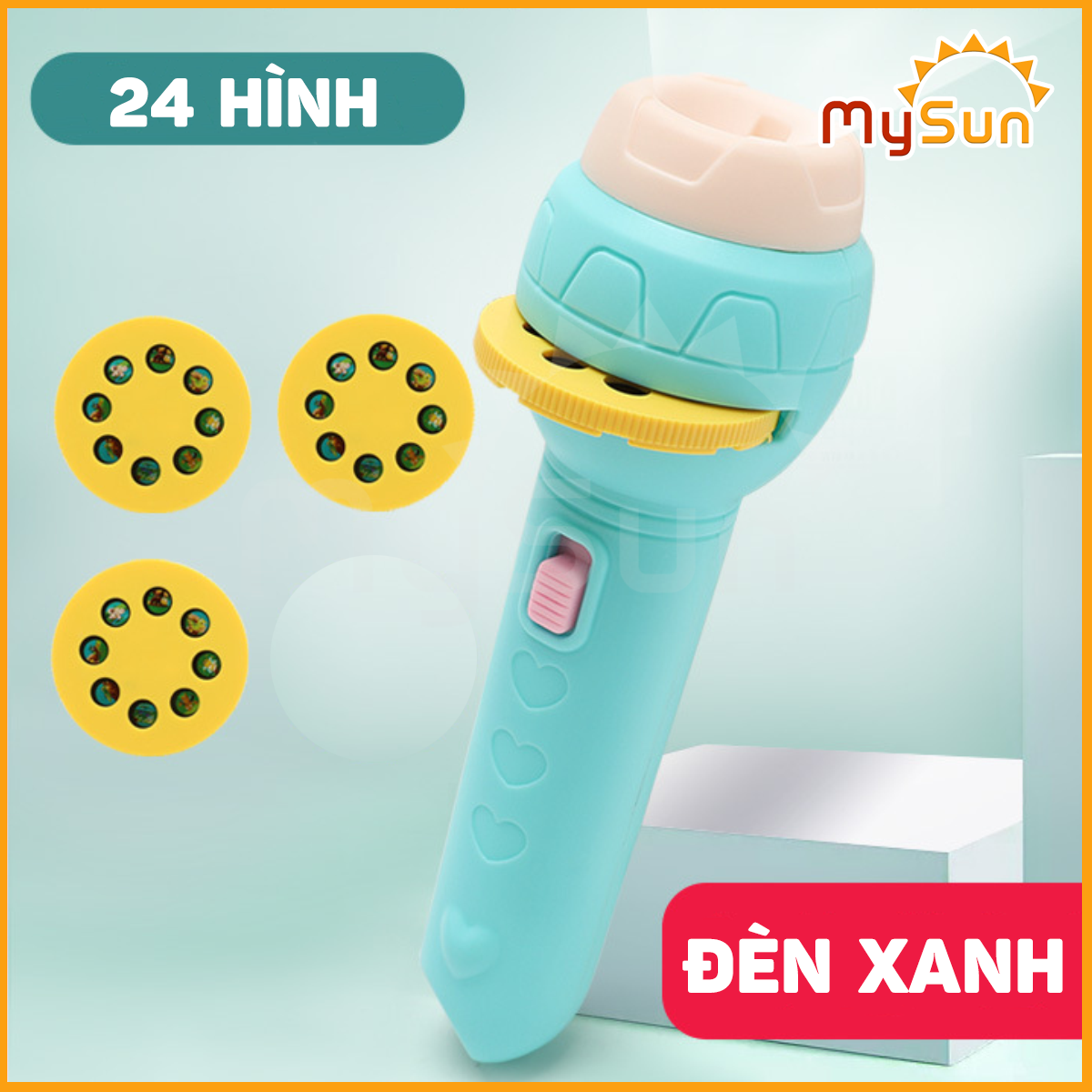 Đèn pin đồ chơi chiếu 24 - 56 hình con vật kể chuyện cho bé