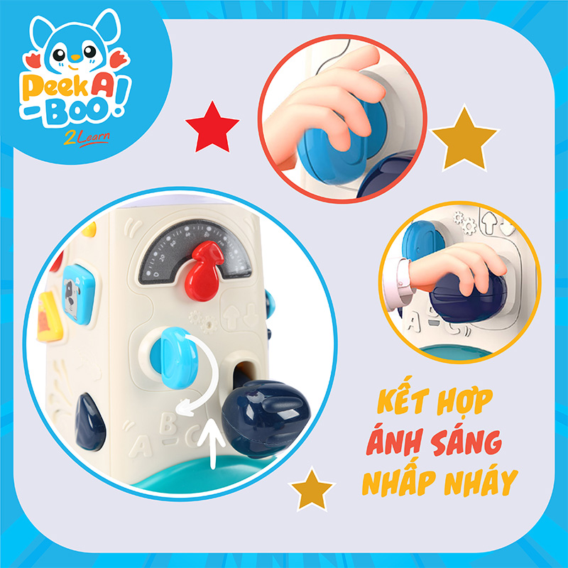 Đồ Chơi PEEK A BOO Tháp Cần Cẩu Đa Năng Cho Bé PAB013