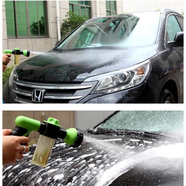 Vòi xịt tăng áp vệ sinh bọt tuyết 8 chế độ nước  tặng 15 mét dây - HanruiOffical