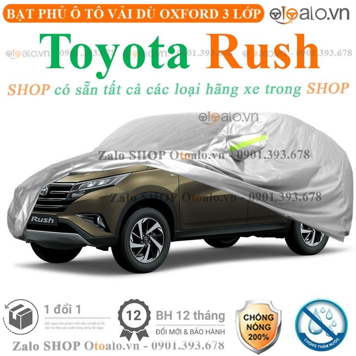 Bạt che phủ xe ô tô Toyota Rush 3 lớp cao cấp