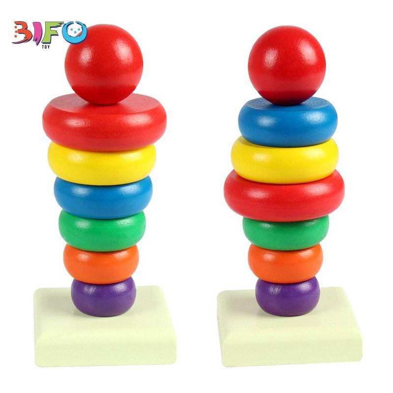 Bộ đồ chơi tháp cầu vồng giúp bé phát triển trí thông minh nhanh nhẹn