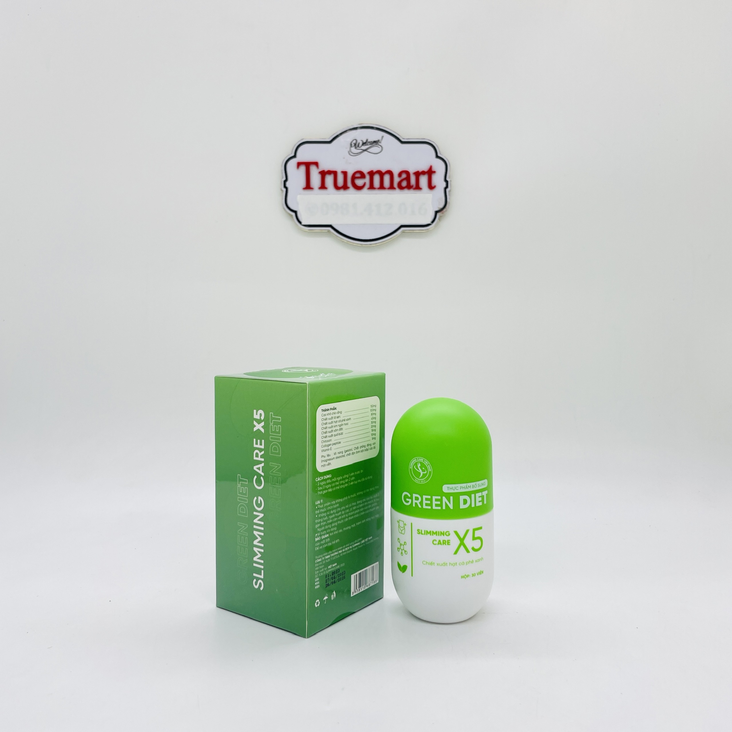 Thảo mộc hỗ trợ cải thiện cân nặng Green Diet Slimming Care X5