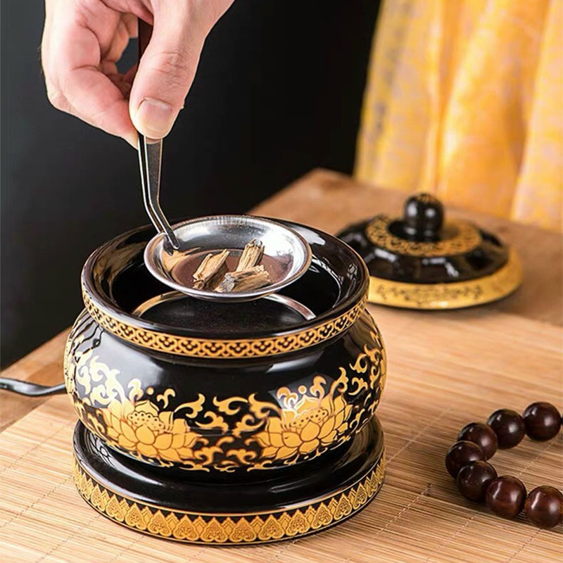 Lư Điện Xông Đốt Trầm Hương, Tinh Dầu Hẹn Giờ - Size Lớn