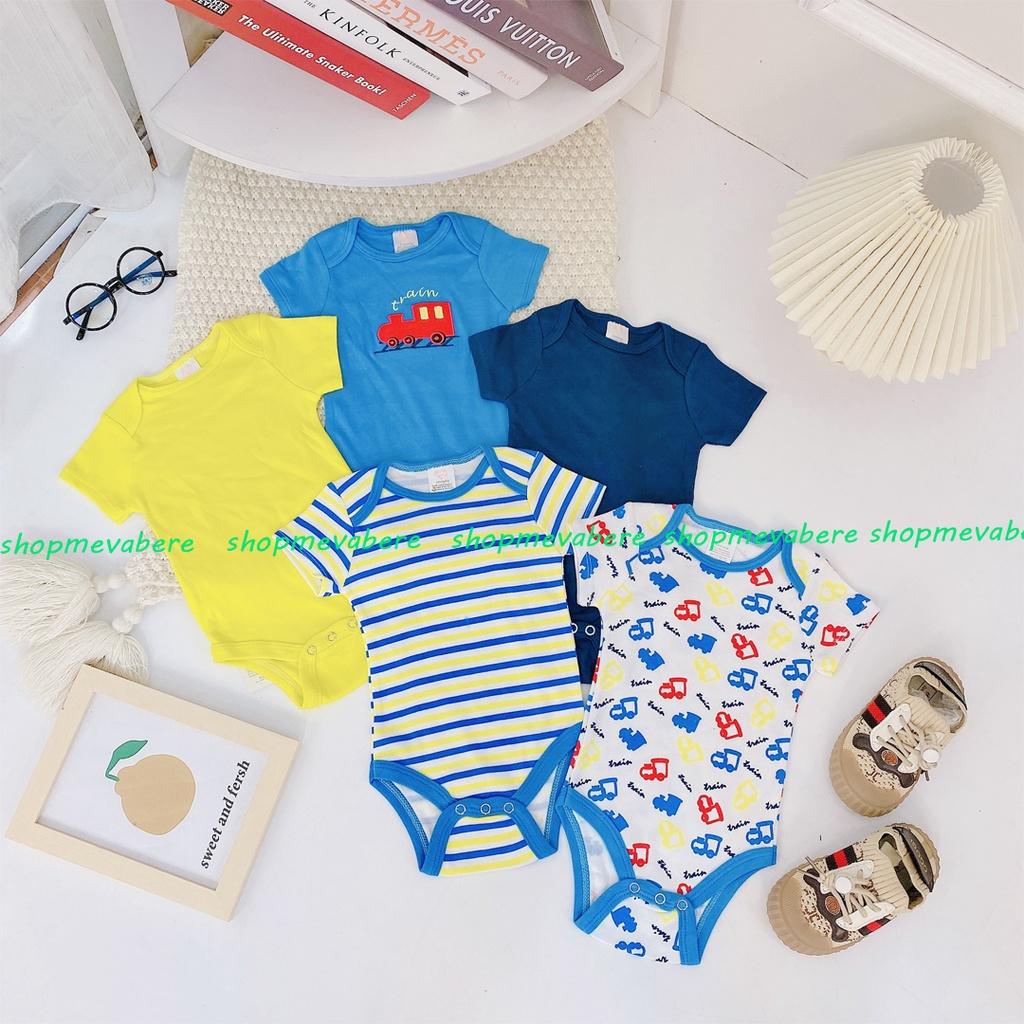 Set 5 body chip, bodysuit cho bé trai và bé gái sơ sinh từ 0-9kg - BC02
