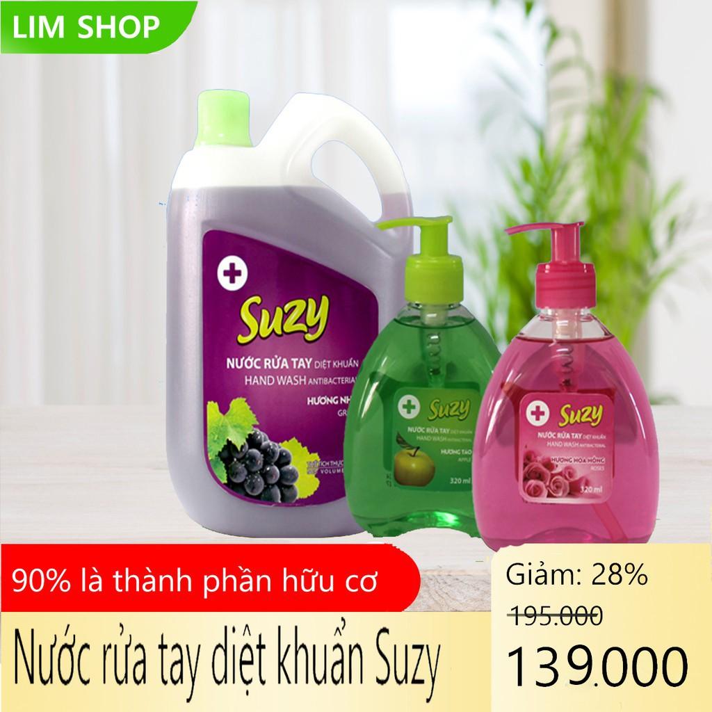 Nước rửa tay DIỆT KHUẨN SUZY 4L - thành phần HỮU CƠ, chất lượng NHẬT BẢN