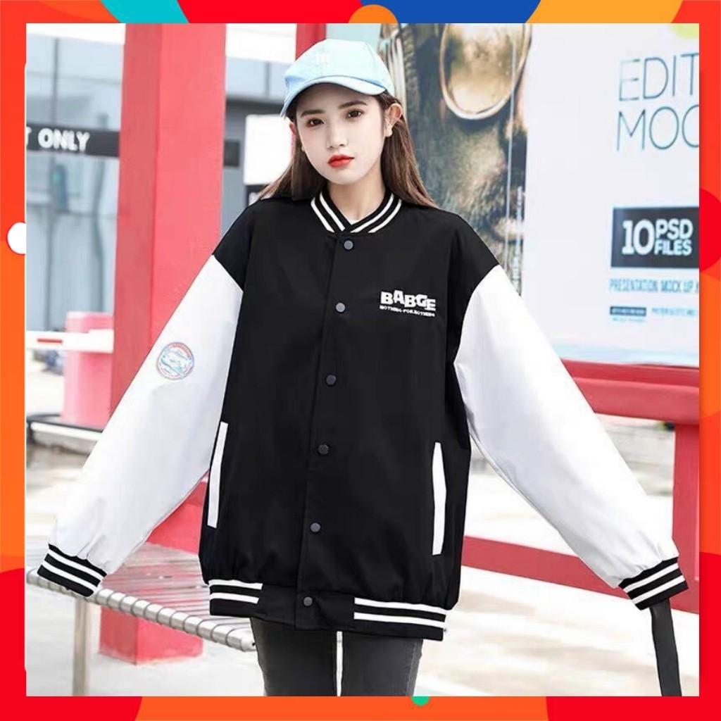 Áo Khoác Bomber Dù,Áo Khoác Chống Nắng Form Rộng AKD04 Lechau Phối Tay Trẻ Trung