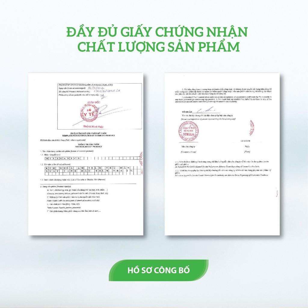 Kem Khóa Ẩm Tràm Trà Ngăn Ngừa Mụn Viêm &amp; Dưỡng Ẩm Dành Cho Da Mụn - Dẫn Xuất Tinh Dầu Tràm Trà 2% MILAGANICS 50gr (Hũ)