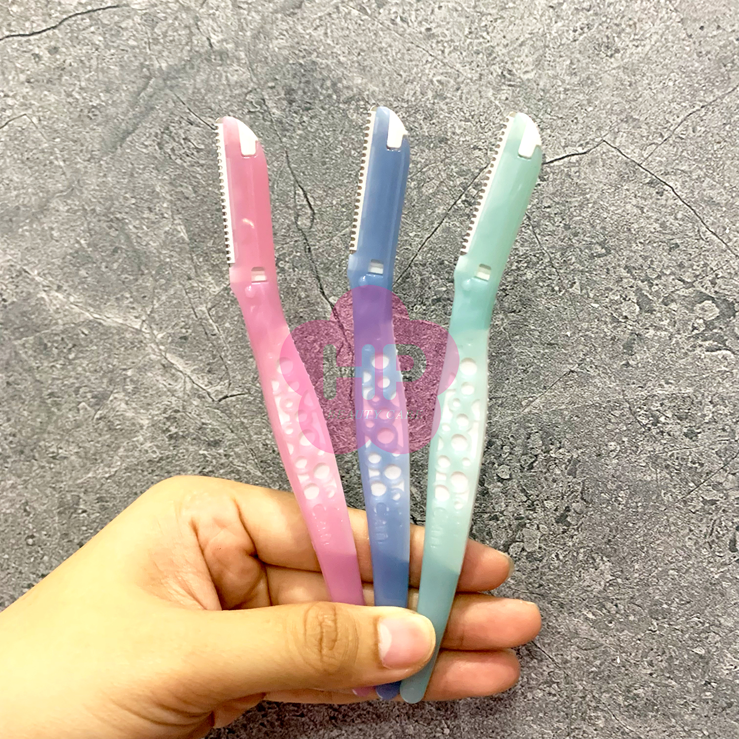 Dao Cạo Lông Mặt Cán Dài Dành Cho Nữ Kai Razor Can Face 017811Q (Set 3 Cây)