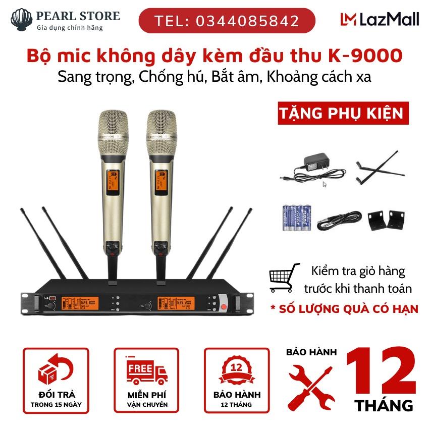 Micro Không Dây Siêu Rẻ,  Bộ 2 mic KAW  K900 KÈM ĐẦU THU Chống Hú Rít Âm Thanh Cực Tốt