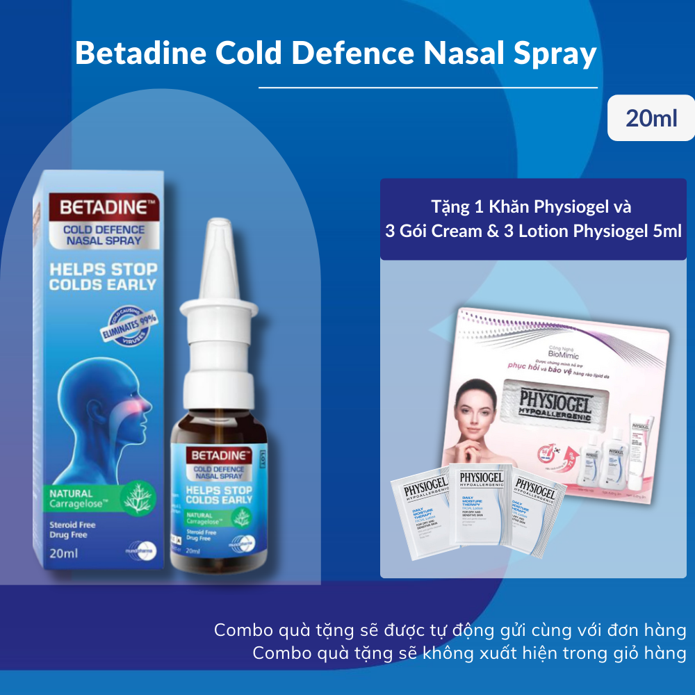 Xịt mũi người lớn Betadine Cold Defence Nasal Spray 20ml