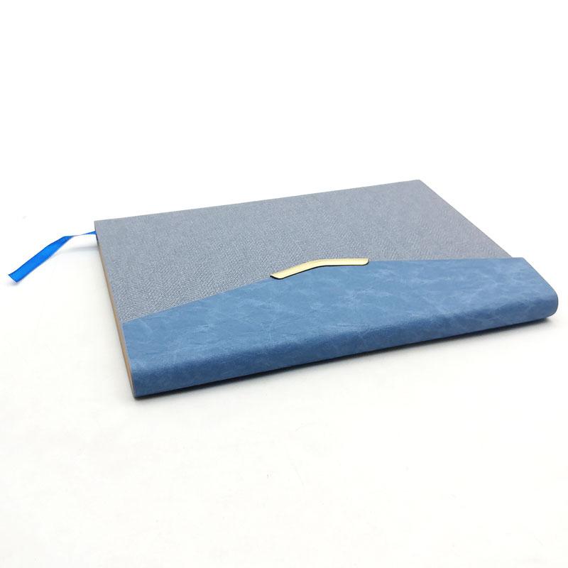 Sổ Bìa Da Kẻ Ngang Có Chấm 200 Trang 80gsm - The Sun ST 01-23 - Màu Xanh Xám