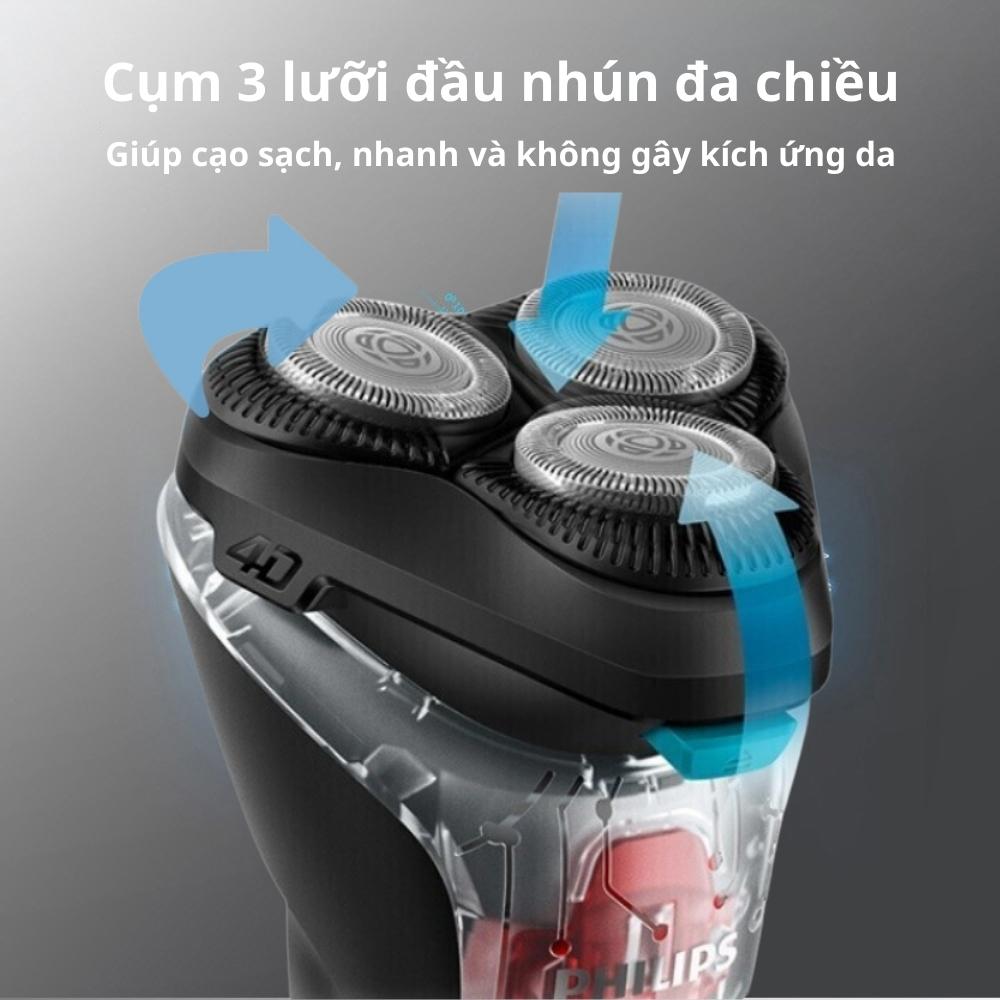 Máy cạo râu Philips điện S1108 với đầu cạo linh hoạt theo bốn chiều - Hàng nhập khẩu