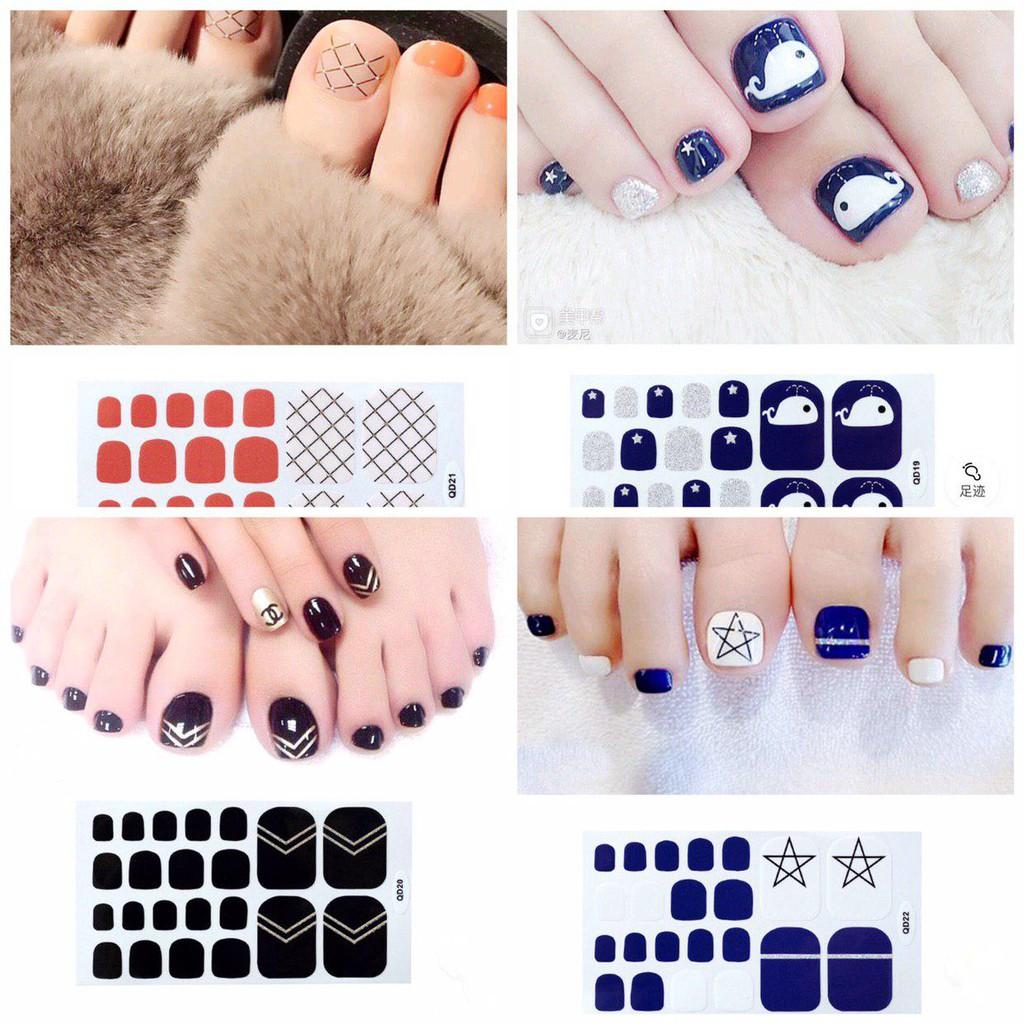 Decal Sticker Nail dán móng chân nhanh Đẹp - Nhanh - Bền