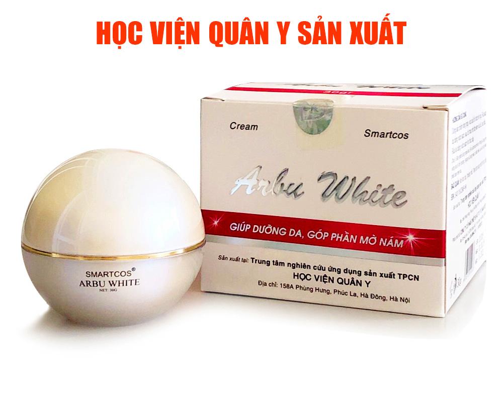 Kem Smartcos Arbu White Học viện Quân y giúp mờ nám tàn nhang